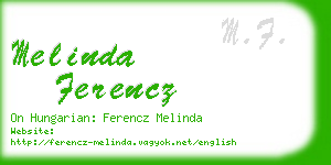 melinda ferencz business card